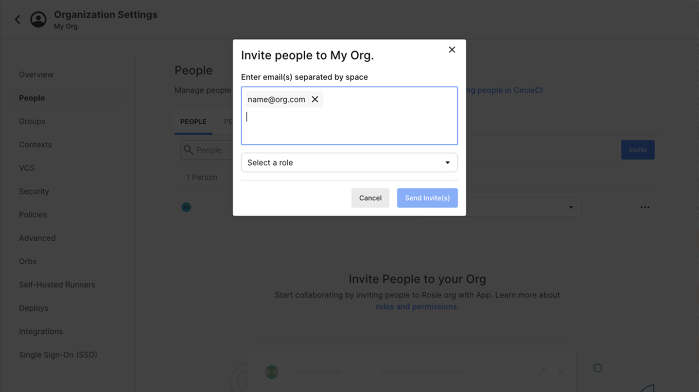 Navigate to Organization Settings
